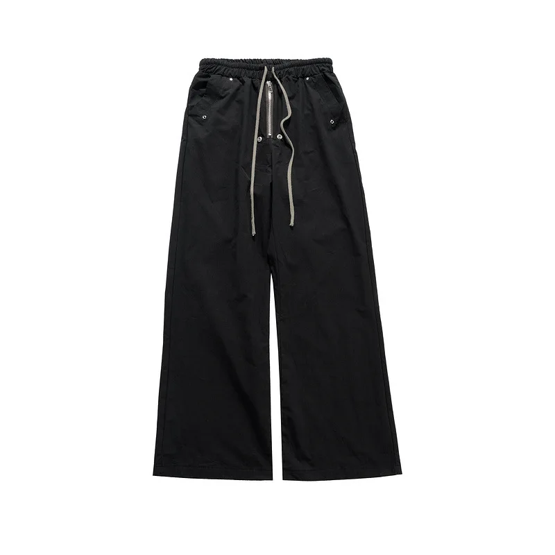 Owen Seak-pantalones bombachos informales para hombre, ropa gótica de calle, largos, holgados, color negro, Verano