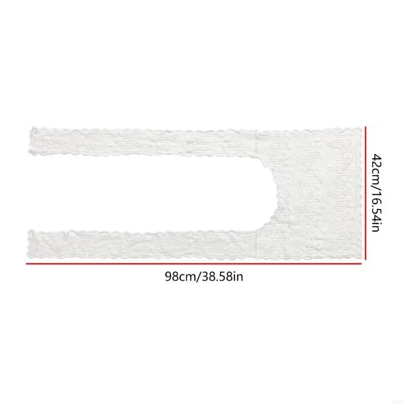 M6CD Women Lace Shawl Wrap Colar Faux Collar Neck Guard Elegante Mini Capas ombro com nó