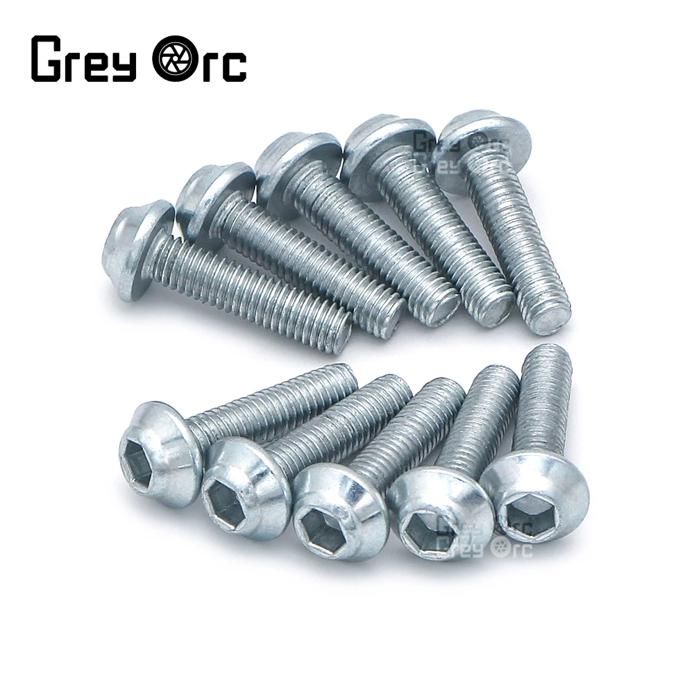 Motorcycle 10Pcs Silvery Hex Socket Flat Countersunk Head Screw Bolts For Kawasaki Ninja 300 400 250 ZX6R ZX7R ZX9R ZX10R