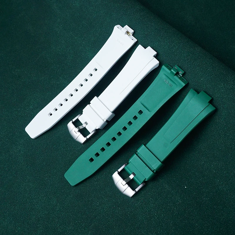 حزام ساعة من المطاط الفلوري لمجموعة المواطن TSUYOSA NJ0150 NJ0151ME FKM أربطة ساعات للرجال والنساء سوار ملون
