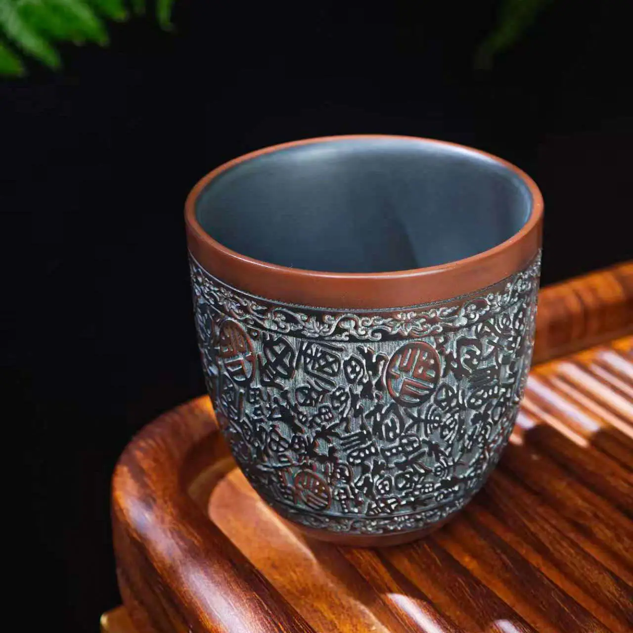 Baifu Cup Nixing Ceramic Large Capacity Tea Drinking Master Cup Lettering Creative Tea Cup Chinese Retro Kung Fu Tea Set