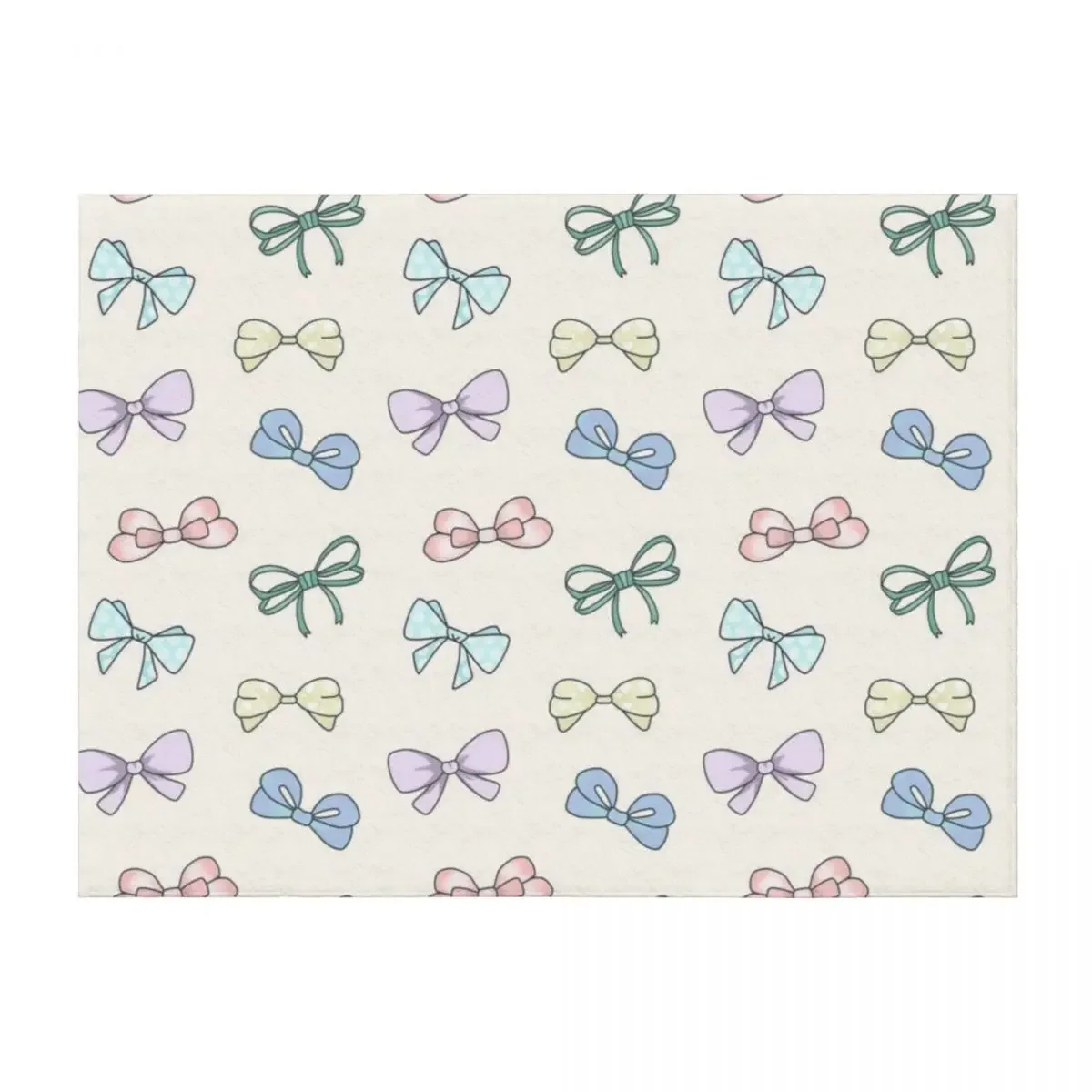 

Kawaii Bow Pattern Color 2 Throw Blanket Luxury Throw Moving Plush Summer Beddings Blankets