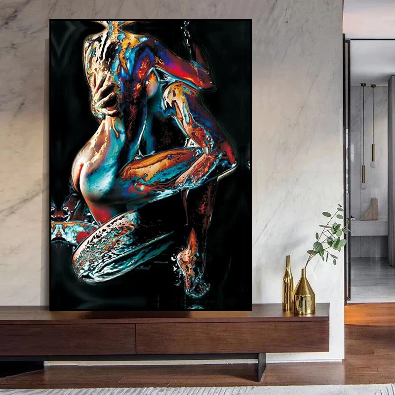 

Abstract Graffiti Lover Sexy Nude Body Art Canvas Painting Modern Posters and Prints Wall Art Picture for Living Room Home Decor