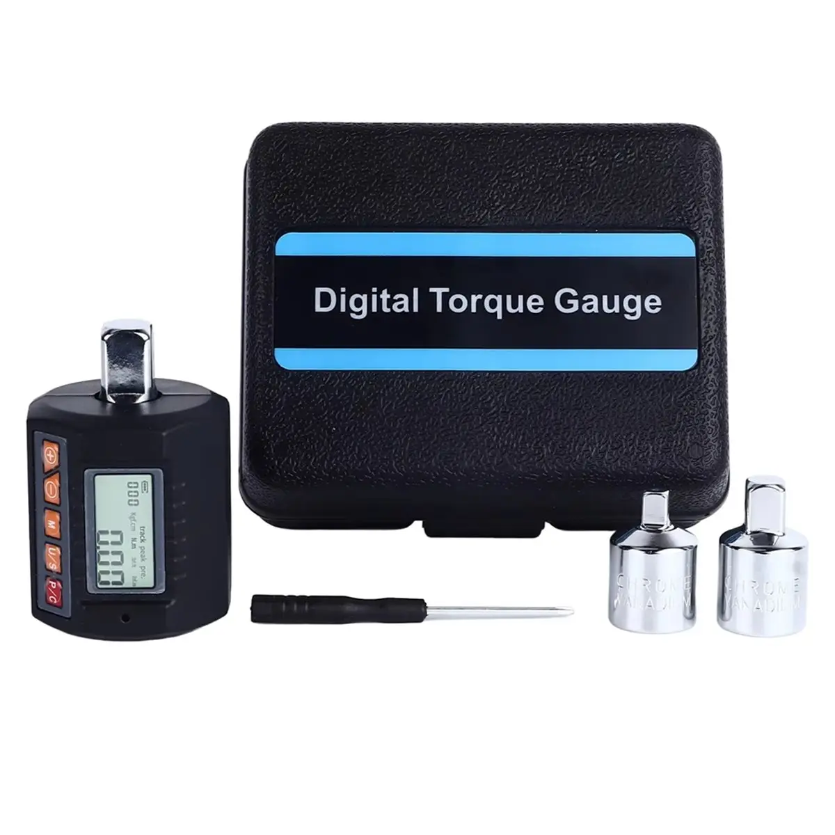 DT38 Digital Torque Wrench Meter Nm Lbf.Ft Unit with Backlight Audible VisualAlarm Real Time Peak Preset Modes for Precise