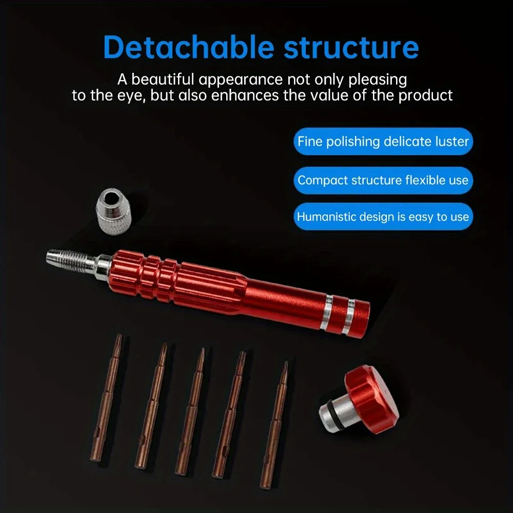 Multifunctional 5 In 1 Screwdriver Set Disassembly Screwdriver Slotted Cross Plum Blossom Computer Glasses Clock Maintenance Mul