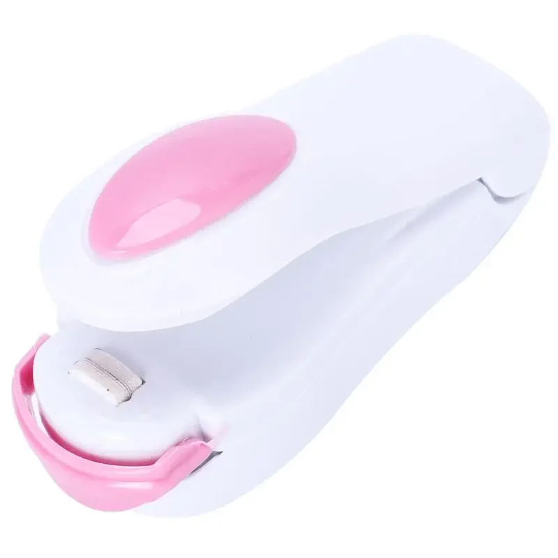 Portable Mini Heat Sealing Machine Ceramic Impulse Sealer - White+Pink