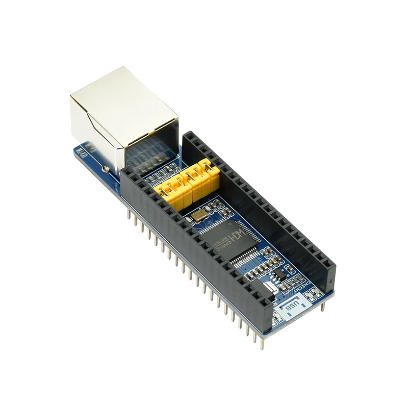 

Ethernet To UART Converter Module Hat 10/100M Ethernet Enabling Network UART for Raspberry Pi Pico W RP2040 Board Accessories