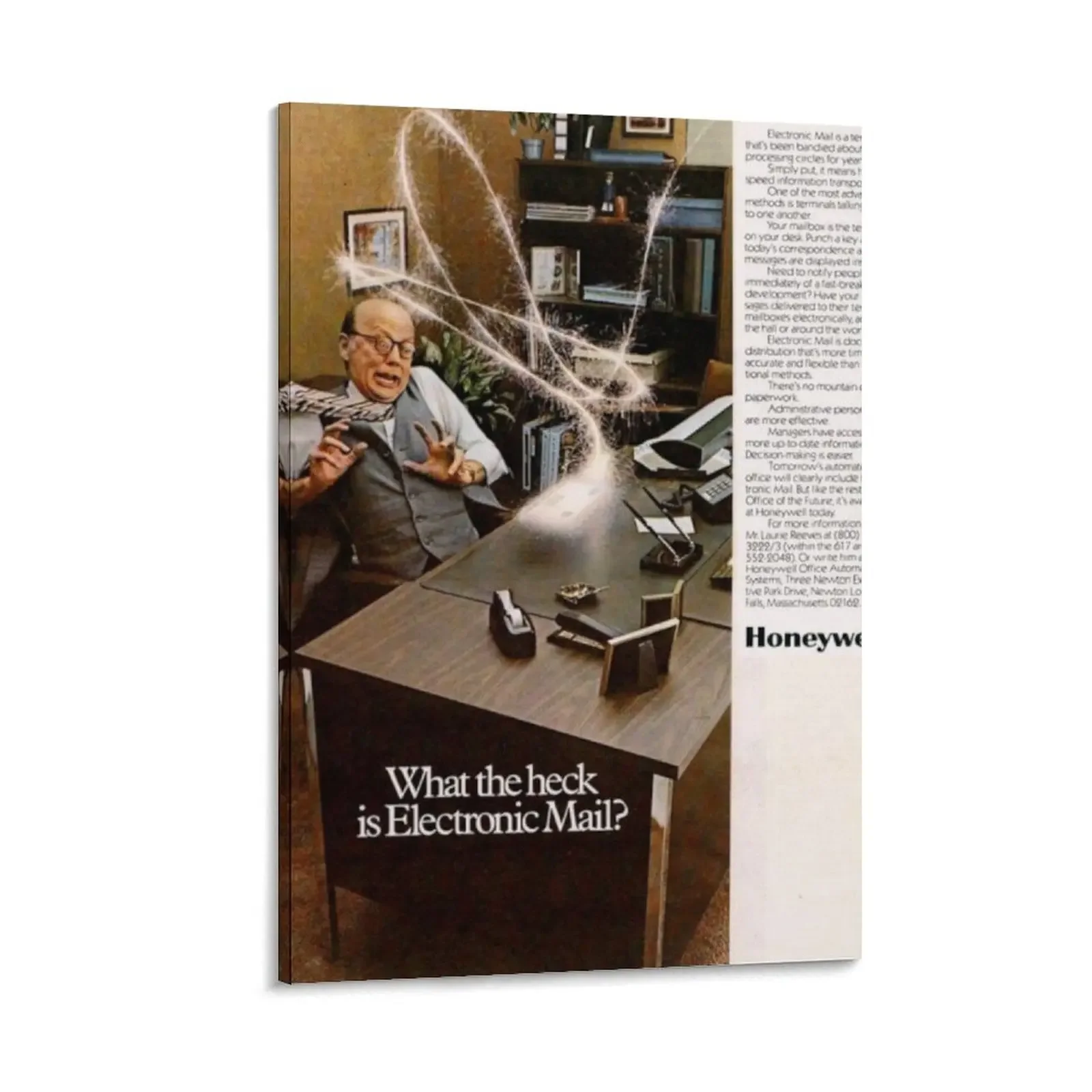 

Vintage Ad What The Heck is Electronic Mail Canvas Painting canvas wall art korean room decor Wall posters