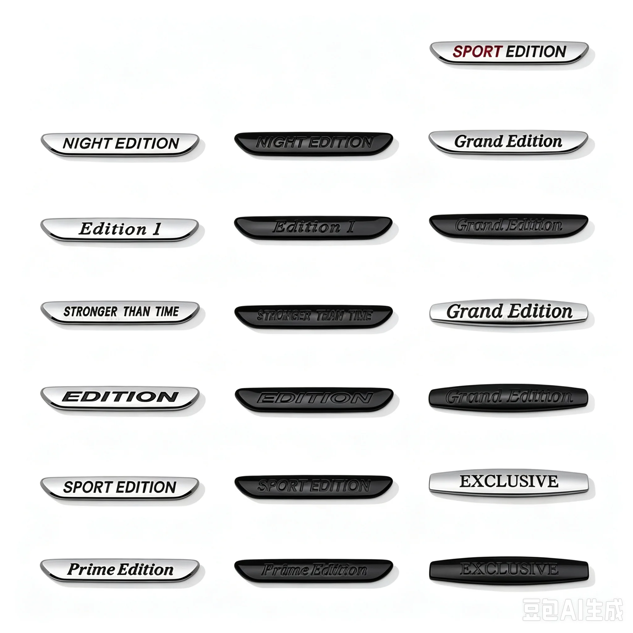 Car Styling 3D Prime Night Edition Grand Exclusive Sport Edition Metal Car Body Fender Trunk Zinc Alloy Adhesive Badge Emblem