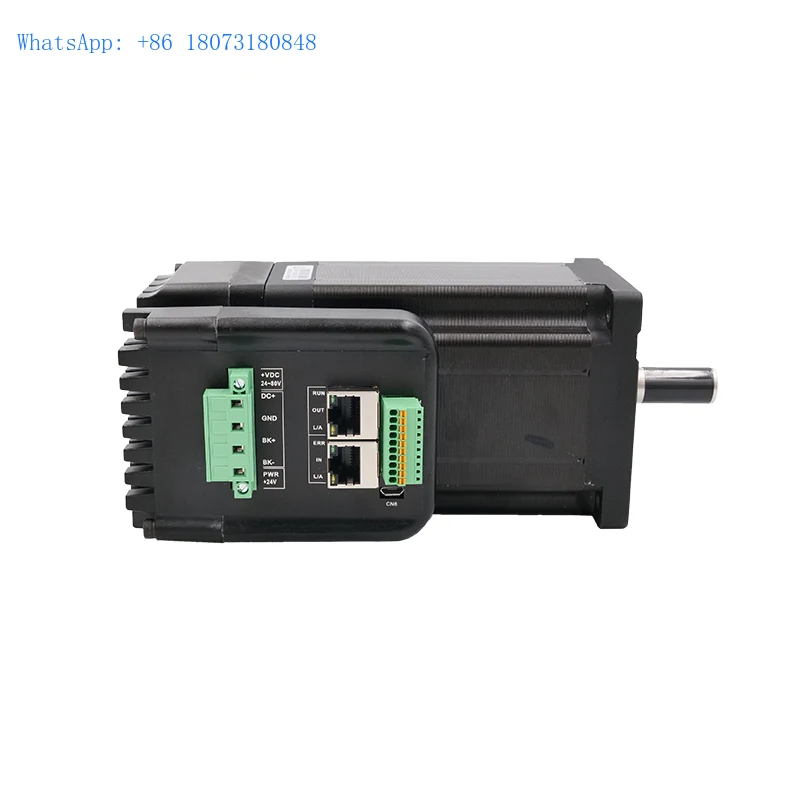 iHSS86-80-100-EC Hot Sale 80VDC 9.5Nm 6A Nema34 Integrated EtherCAT stepper motor with encoder