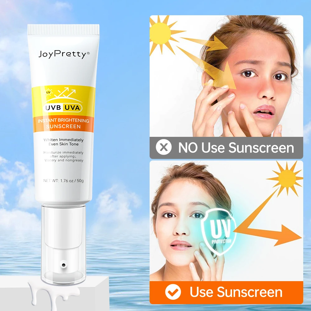 

JoyPretty Facial Body Sunscreen Whitening Sun Cream Sunblock Skin Protective Cream Anti-Aging Oil-control Moisturizing SPF50