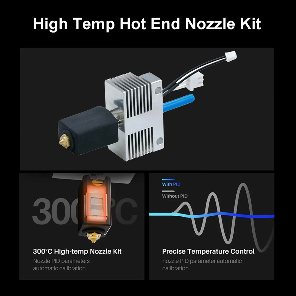 Hotend for Elegoo Neptune 4 Plus/Neptune 4 Max Print Head Extruder Hot End Kit Heater Block Heating Cartridge ThermistorJAS