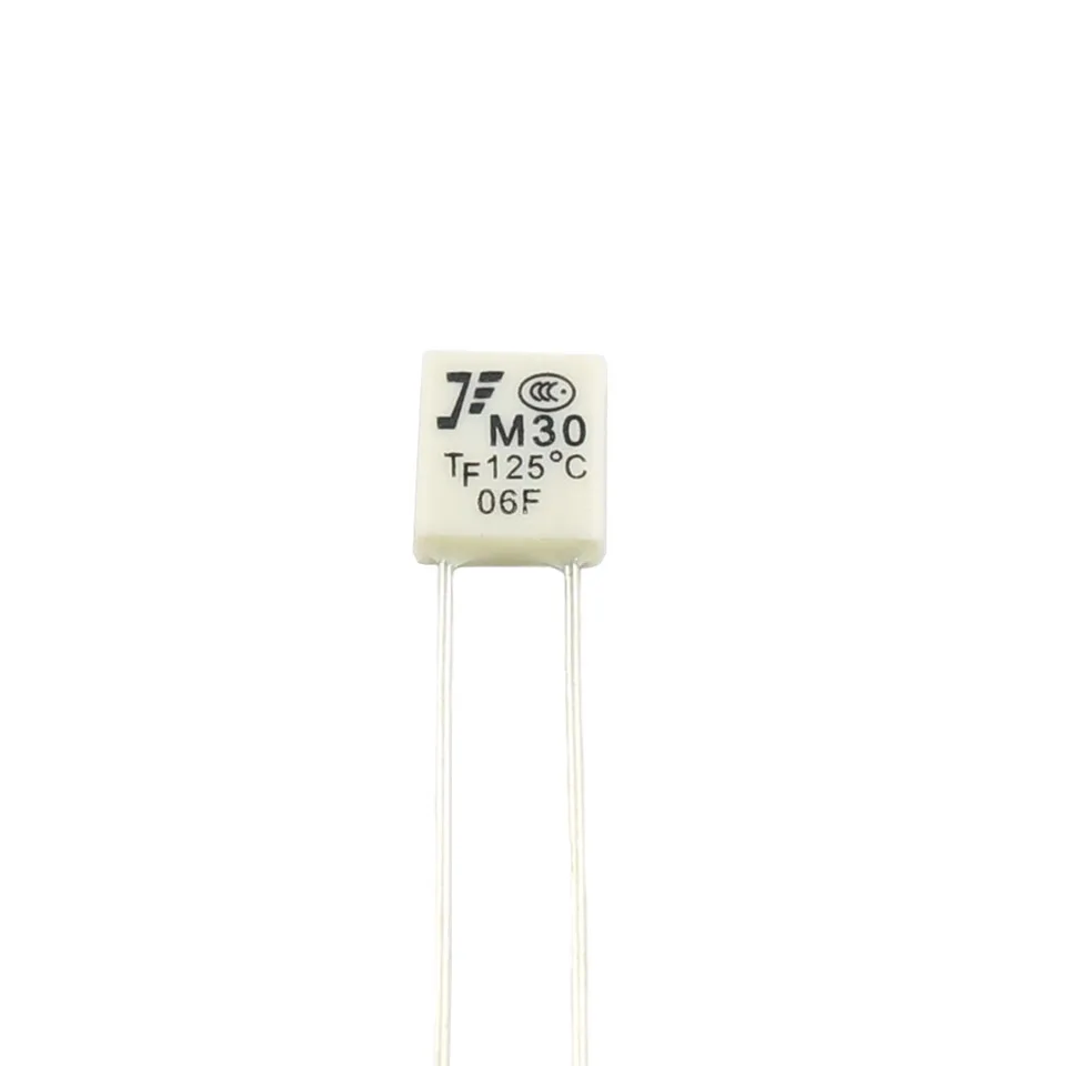 10-Pack M30 Thermal Fuse Cutoff – 125°C, 2A, 250V Square Link Temperature Switch For Overheat Protection