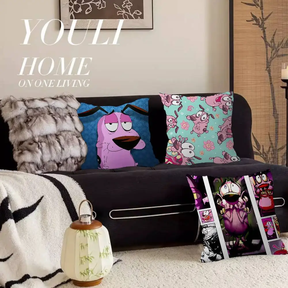 أنيمي كوميديا C-الجاعة C-cowardly الكلب غرزة محظوظ التنين وسادة غطاء أريكة غطاء الوسادة غرفة المنزل الديكور الأطفال هدية