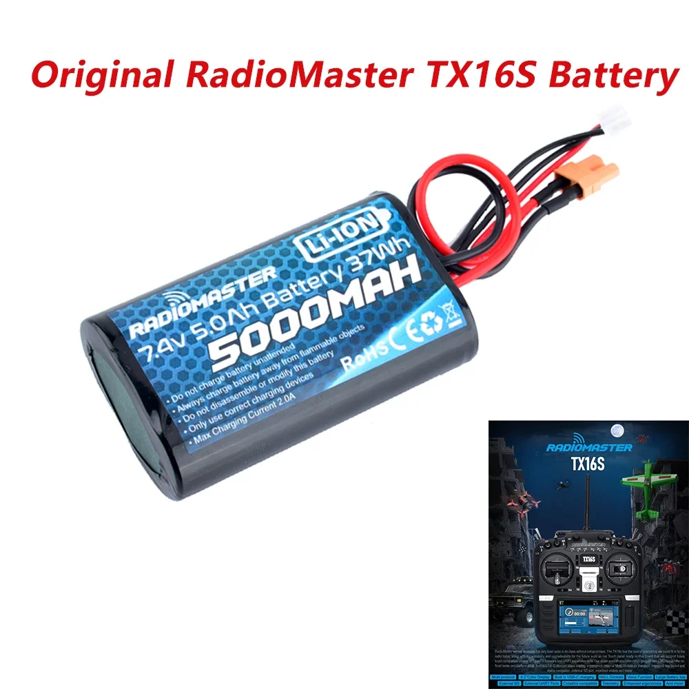 

Оригинальный передатчик RadioMaster TX16S 2S 5000 мАч Lipo батарея Frsky многопротокольный с открытым исходным кодом дистанционное управление FPV гоночный Дрон