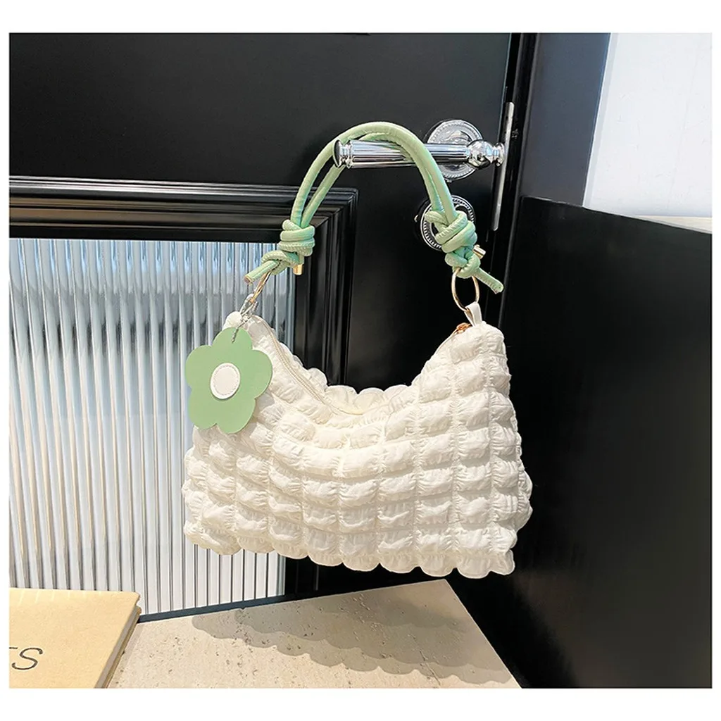 Shoulder Bag Fashionable Underarm Bag Flower Charm Bag Adjustable For Shoulder Carrying Dating Daily Storage