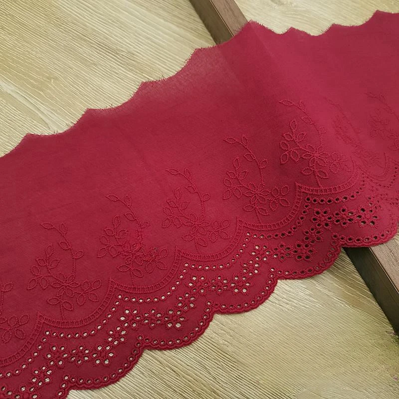 3Y-5Yard/Lot Breite 19CM 100% Baumwolle Tuch Gestickte Stoffe frauen Kleidung Kleid Diy Spitze Trim Hause textil Zubehör – Detail 14