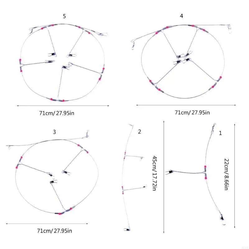 منصات المعالجة السفلية منصات الصيد زعيم سلك منصات الصيد الفولاذ المقاوم للصدأ الصيد أداة