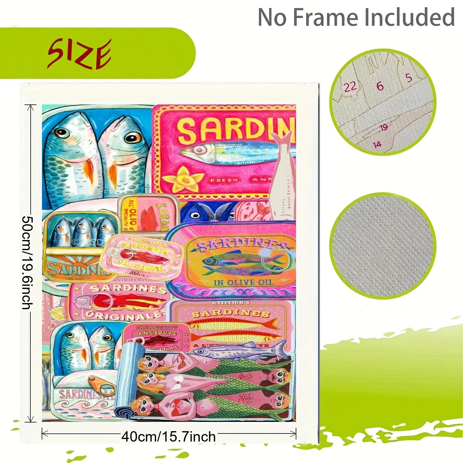 [2D Flat Frameless][Professional Art Use] 1pc Digital Oil Painting Kit, Beginner-Level Starter Kit, Cross-Border E-commerce Sard