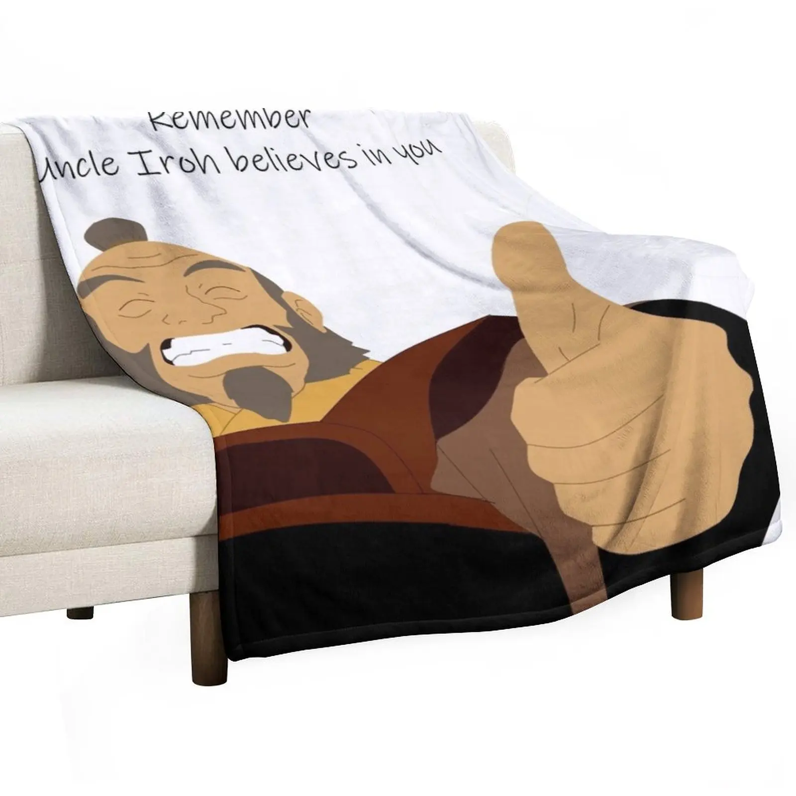 Uncle Iroh believes in you Throw Blanket Soft Beds Loose manga Blankets