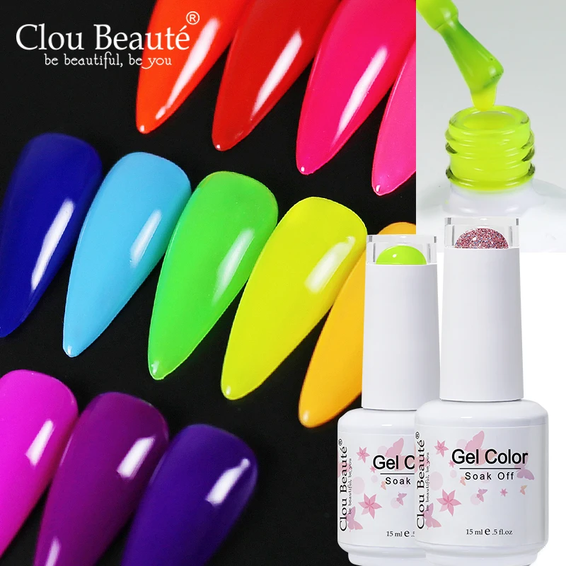 Clou Beaute-esmalte para uñas de Gel UV, barniz semipermanente para capa Base y superior de 15ml, 116 colores