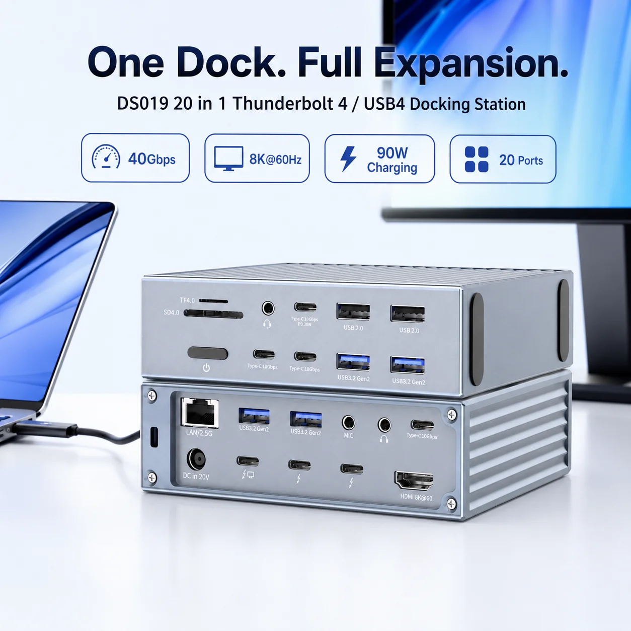 20 in 1 Thunderbolt 4 Docking  - огляд і ціна Docking Station Thunderbolt 4