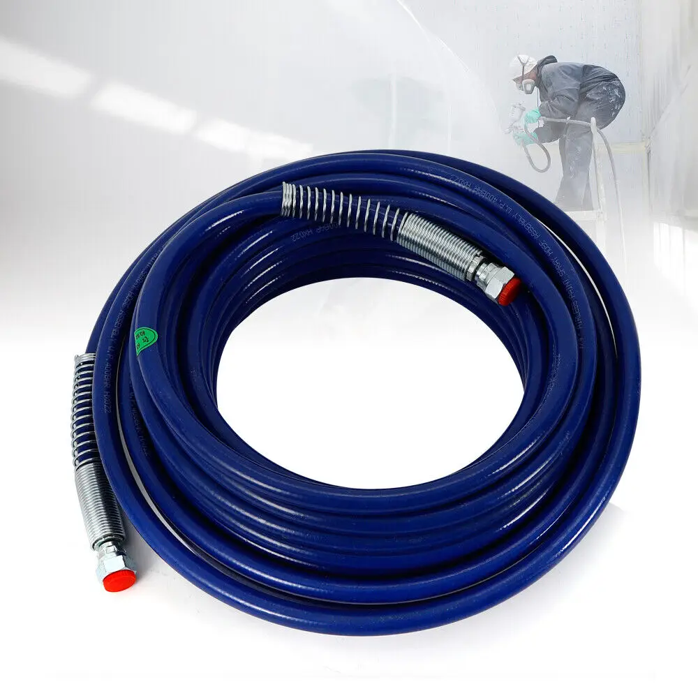 15 m Airless Paint Spray Hose 3300 Psi High-pressure Steel Wire Fiber Hose Bendable Hose For Small and Medium-sized Sprayer