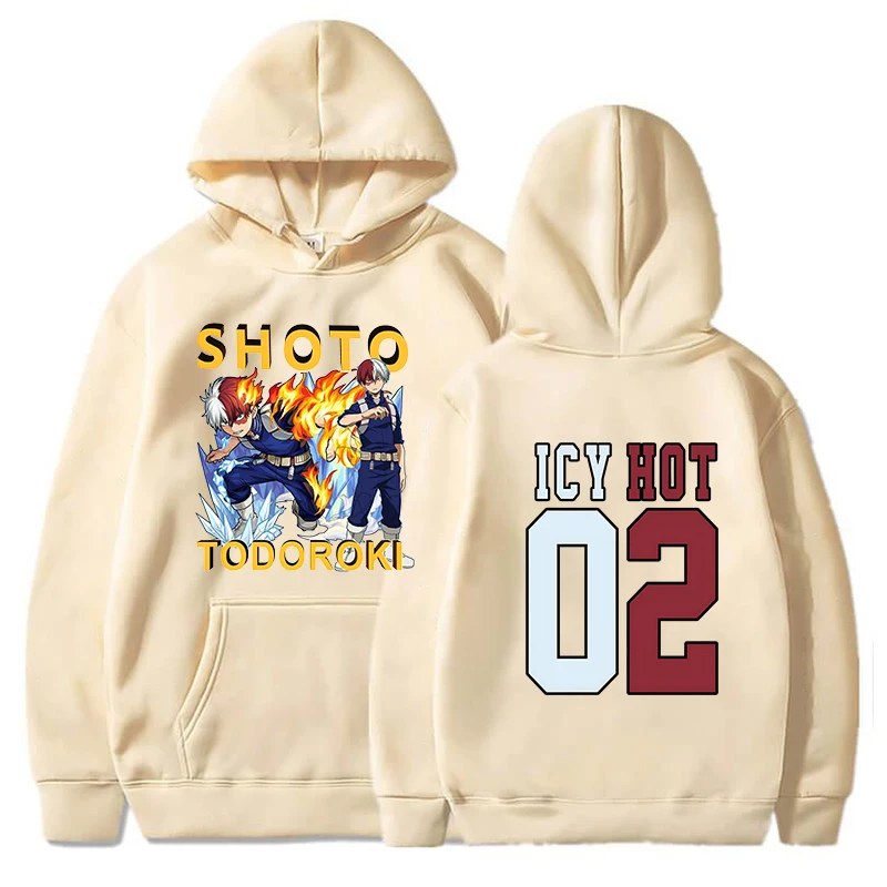 New Fashion Hoodies Anime Todoroki Shoto Printing Hoodie Harajuku Sweatshirts Women Men Long Sleeve Autumn Winter Clothes