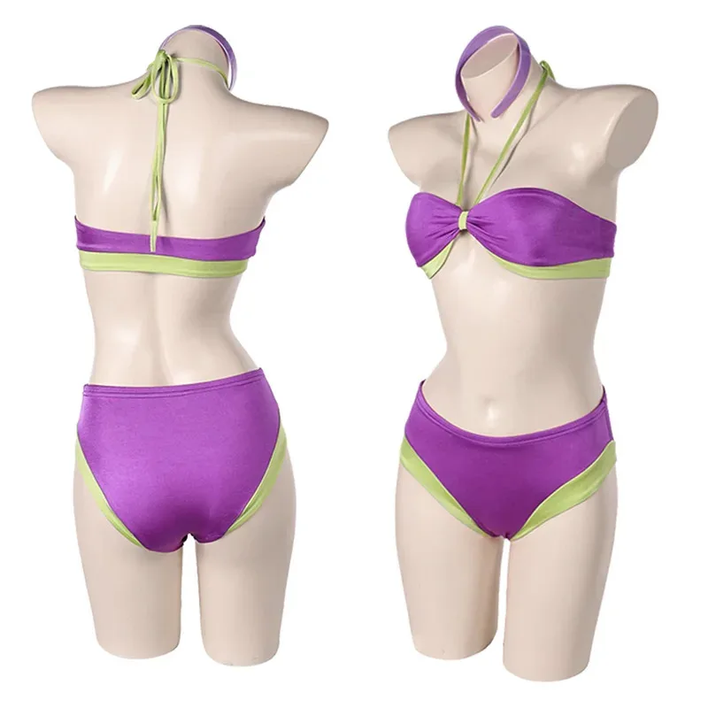 

asdh8@Cartoon TV Sicoob Costume Disguise Daphne Cosplay Fantasy Sexy Bikini Set Swimsuit Summer Beach Wear Swimwear Adult Women