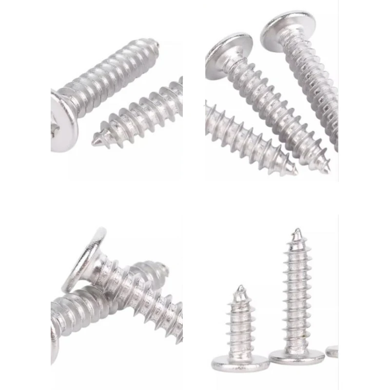 M2 M2.3 M2.6 M3 M4 M5 304 Acciaio inossidabile Ultrasottile Six Lobe Torx UltraThin Basso piatto Wafer Testa Vite autofilettante per legno