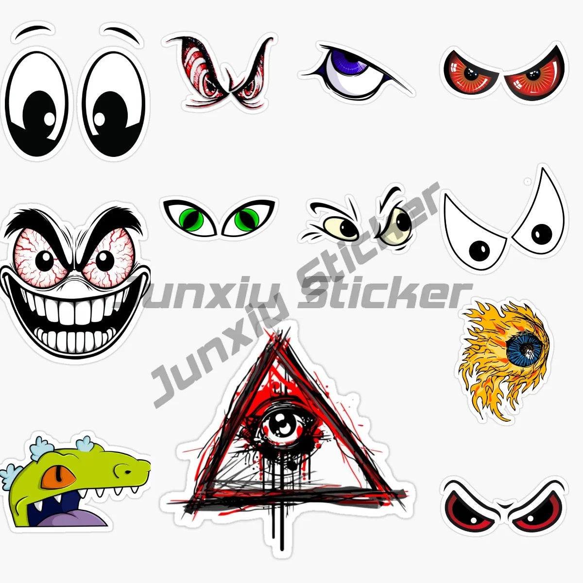 

Evil Angry Eye Eyes Vinyl Waterproof Self-adhesive Car Sticker Laptop Wall Window Bumper Decal