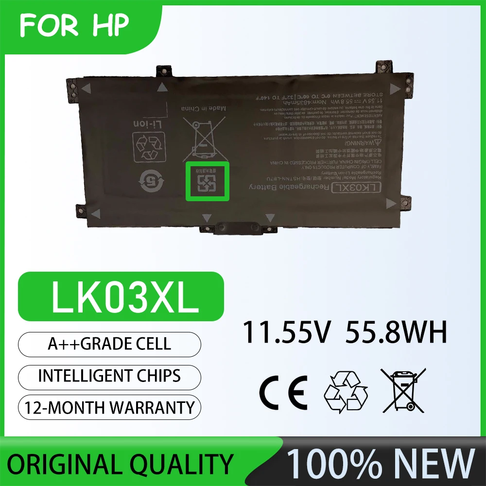 Batería para portátil LK03XL 55.8Wh 916368-541 916814-855 para HP Envy X360 17M-AE0XX TPN-W127 W128 W129 W132 15BP 15BQ 15CN 15CP 15CR