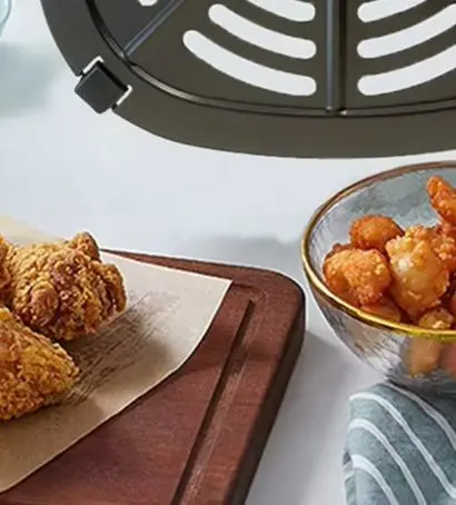 

Air Fryer Baking Tray, Air Fryer Rack, Baking Tray For Ovens, Baking Tray With Air Fryer Rubber Bumper (17.5 X 17.5 Cm / 20.8 X