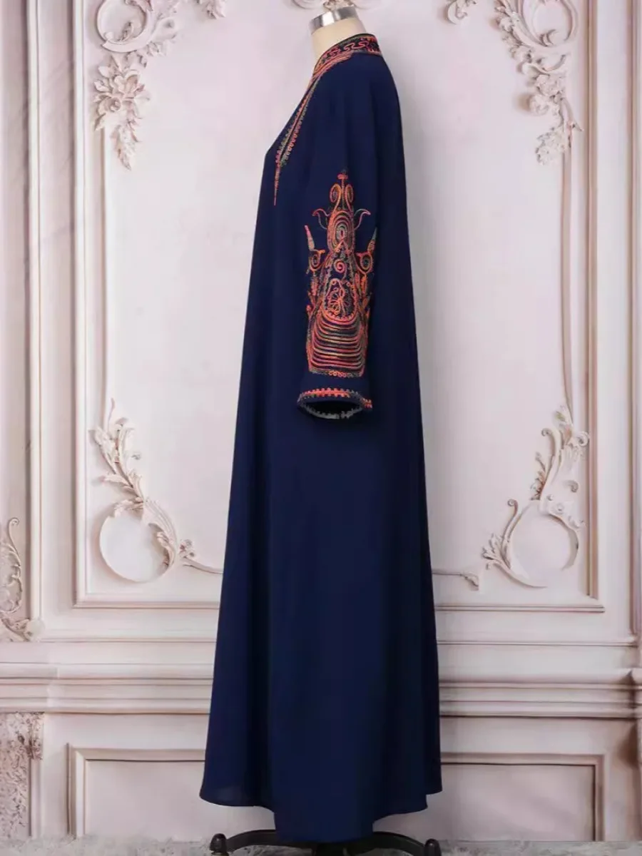 عباية قفطان مغربي للنساء فساتين الحفلات جلابية عربية مطرزة دبي رداء طويل إسلام عيد عبايات إسلامية سعودية #4