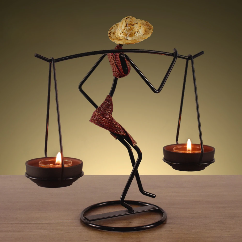 

Home Decoration Accessories Creative Candle Holder Iron Kitchen Restaurant Romantic Candlestick easter Halloween Bar Party