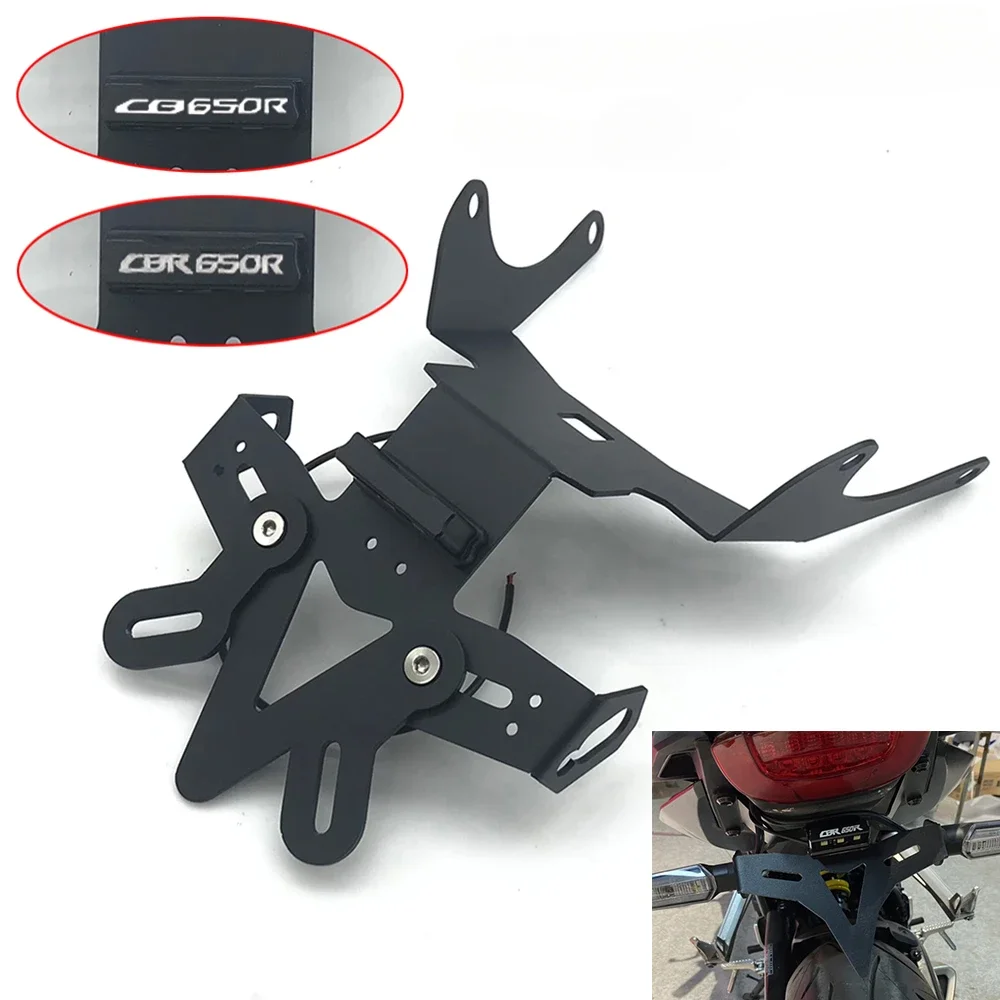 

Motorcycle Accessories With LED Light License Plate Holder Tail Tidy For Honda CB650R CBR650R CB CBR 650R 650 R 2021-2022