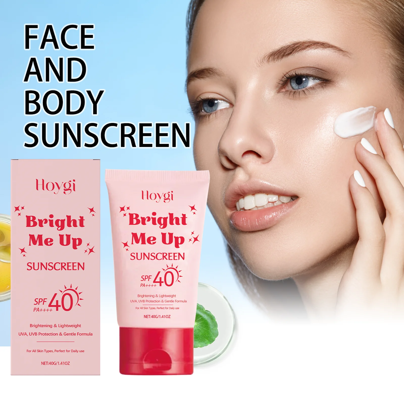 Niacinamide Moisturizing Face and Body Cream for Sensitive Skin Soothing Daily Protection Lotion Non Greasy Soft Skin Care 40g