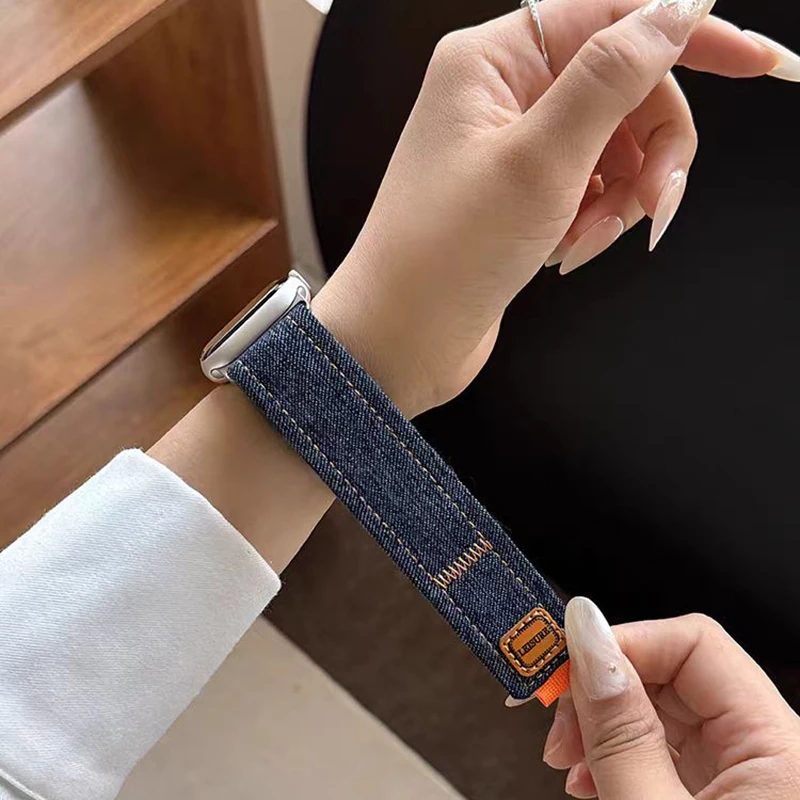 Sport Strap For Apple Watch Band Series 9 8 se 7 6 5 4 3 Ultra 2 Nylon Correa iwatch 44mm 40mm 49mm 45mm 41mm 42mm 38mm Bracelet
