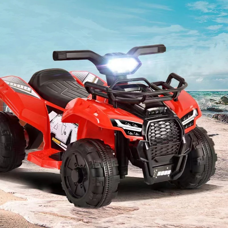 Coche eléctrico de asiento ancho con Buggy de playa antiribaltes de 4 ruedas para niños de 2 a 6 años, coche eléctrico con Control remoto Parental y absorción de impacto