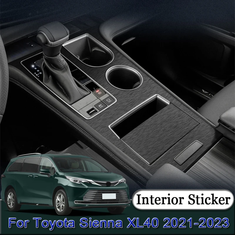 

For Toyota Sienna XL40 2021-2023 Car Interior Sticker Central Control Gear Shift Panel Sticker Lifting Window Panel Protective