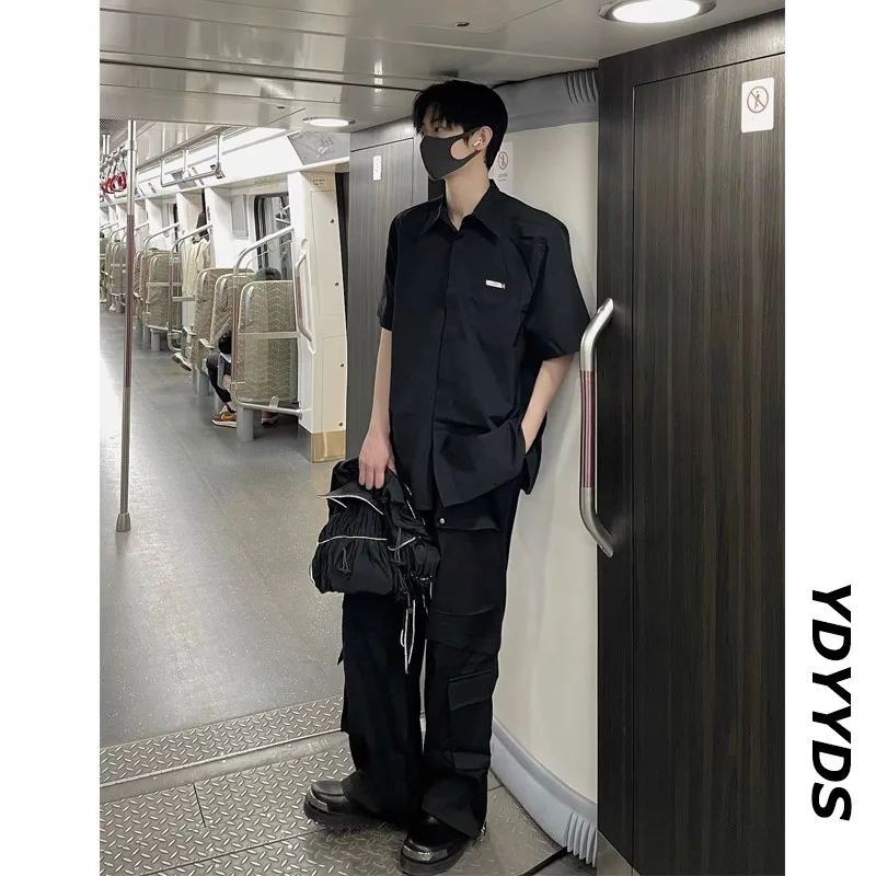 

Мужская летняя футболка в стиле ретро с металлическим логотипом, свободного кроя, для защиты от солнца