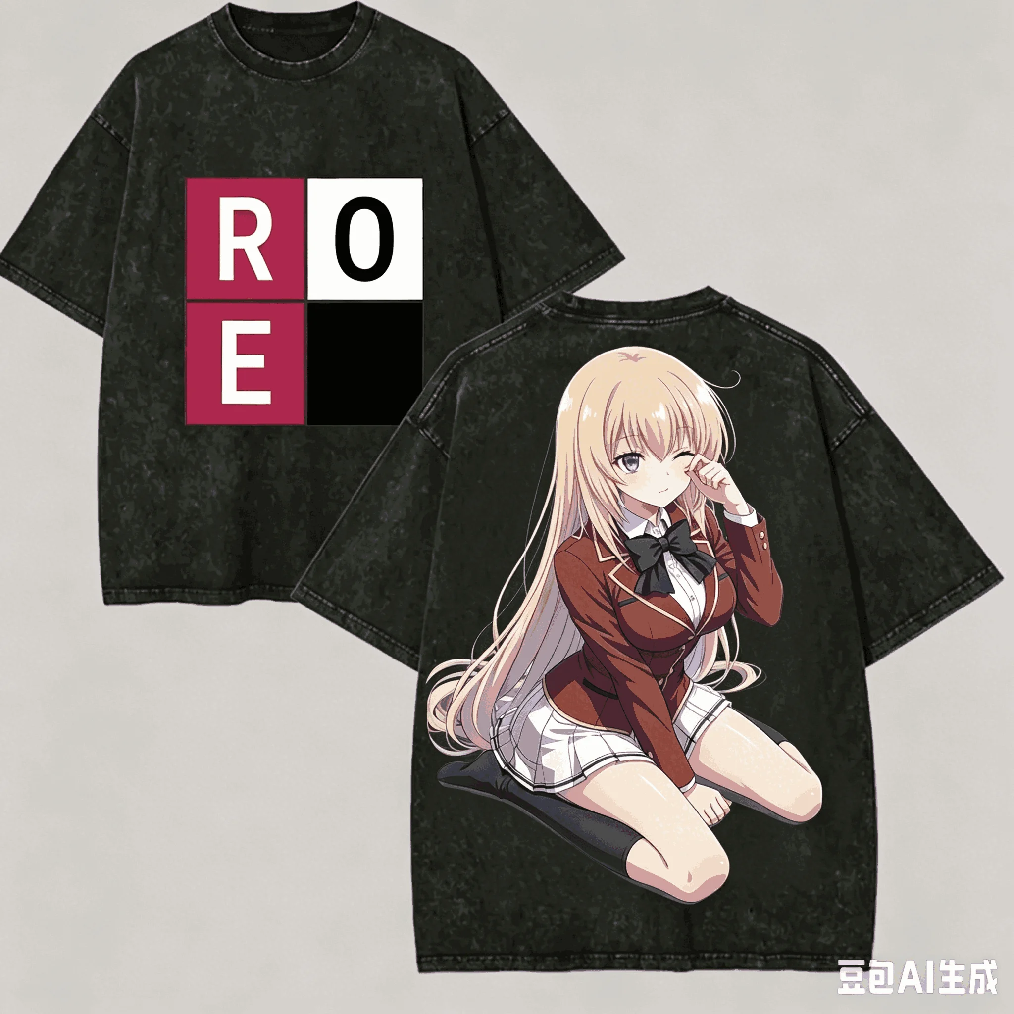 Classroom of the Elite Washed T-shirt Anime Lover Harajuku New Model Oversized Vintage Loose Unisex Streetwear Trendy Cotton tee