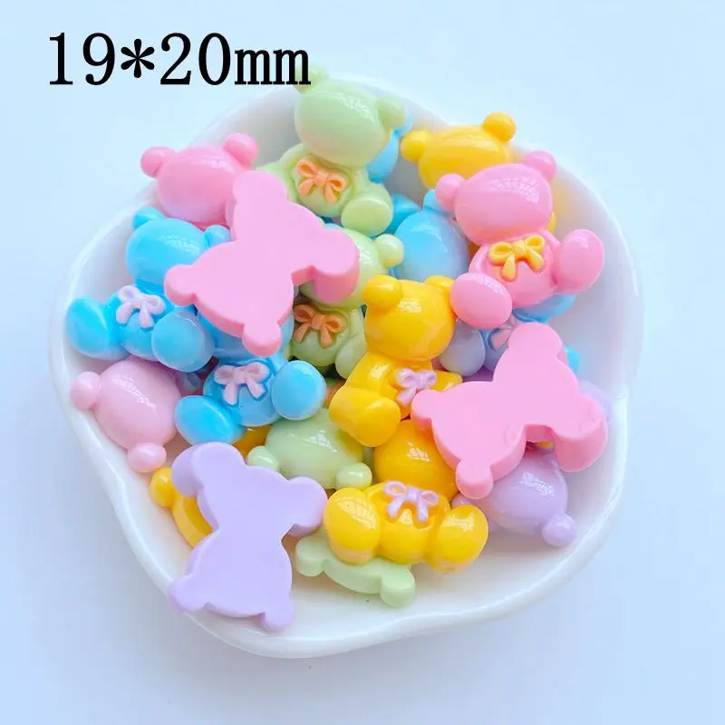 10Pcs New Cute Mini Cartoon Little Bear Flat Back Resin Scrapbooking DIY Jewelry Craft Decoration Accessories