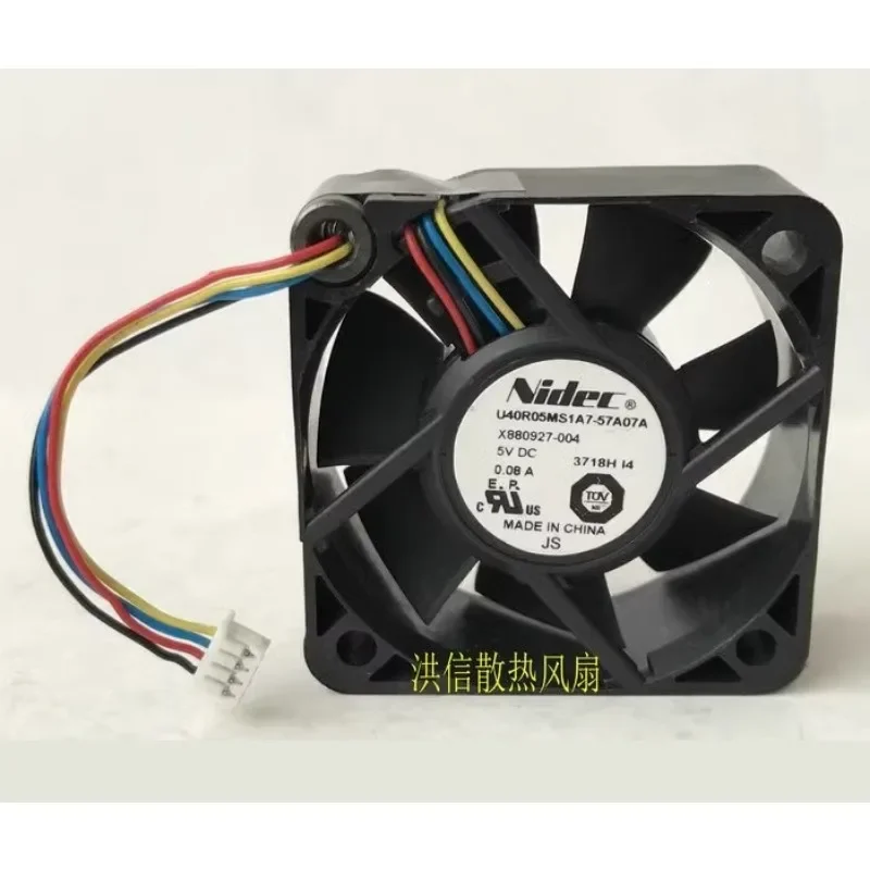 Original CPU Fan For NIDEC U40R05MS1A7-57A07A X880927-004 Fan 5V 0.08A 4015 40*40*15MM