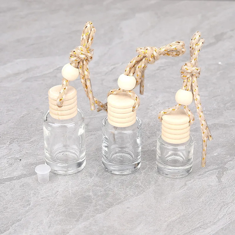 100pcs Car Bottle Diffuser Hanging Perfume Air Bottles Freshener Pendant Empty Reed Essential Car Hanging Bottles Auto Ornament