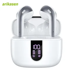 TWS Earphones Bluetooth Wireless Headphones IPX7 Waterproof TWS Earbuds Double Mic Call Noise Reduction In-Ear Handfree Earbuds