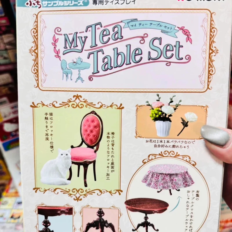 Original rement meu conjunto de mesa de chá cenas gachapon brinquedo decoração diy acessórios para crianças presentes