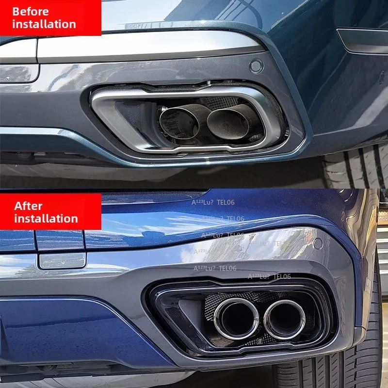 Fit X7 G07 X6 G06 X5 G05 M40i M50 Exhaust Pipe Original Tail Throat Extension Bolt On Installation