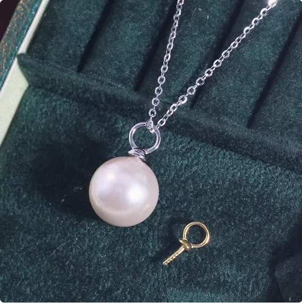 DIY パールアクセサリースターリングシルバーシンプルな小さなペンダントネックレスペンダント空のサポートファッション翡翠ペンダントアクセサリー女性