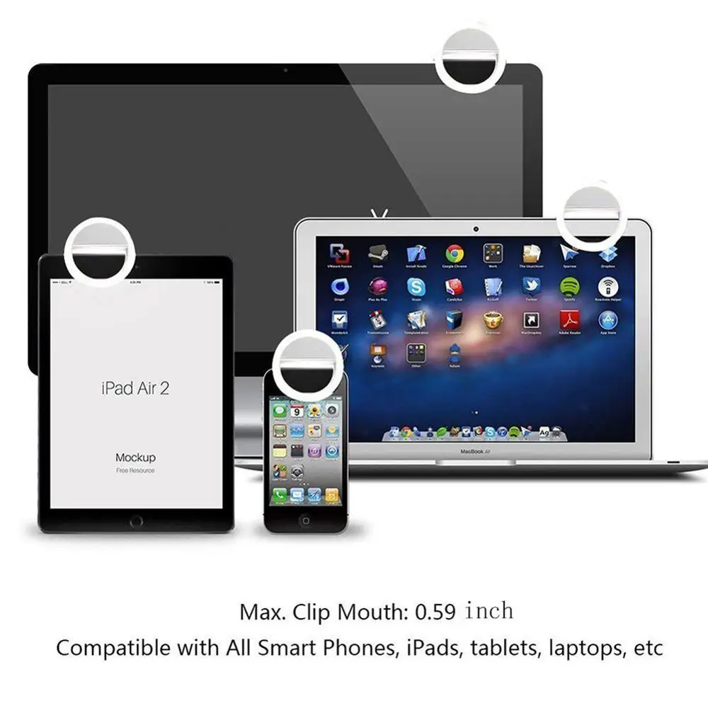 Unique 36LED USB Charge LED Selfie Ring Light Use For Phone Supplementary Lighting Night Darkness Selfie Enhancing Fill Lights